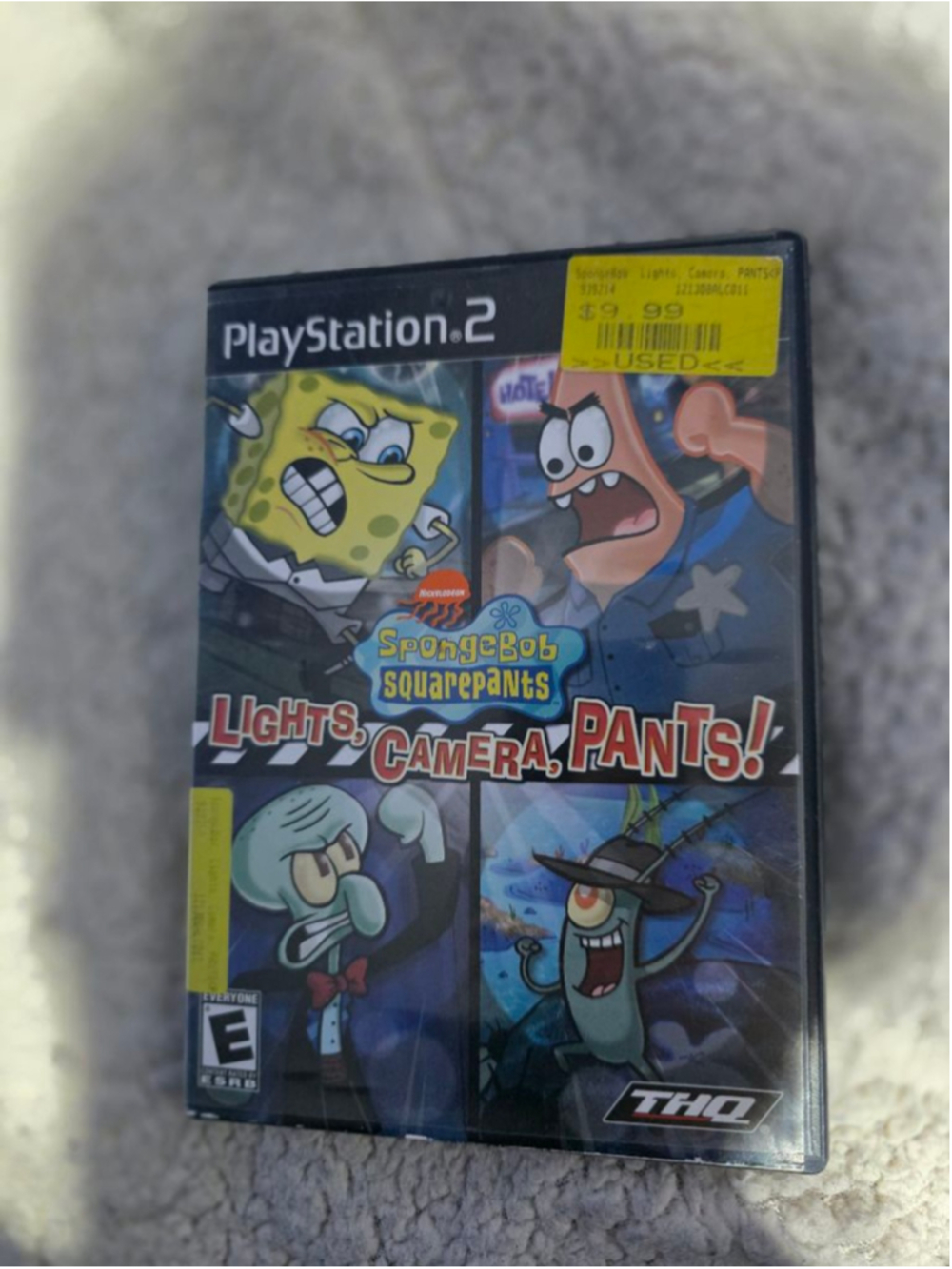 THQ Spongebob Squarepants Lights Camera Pants! PS2 Video Game One Size Bl